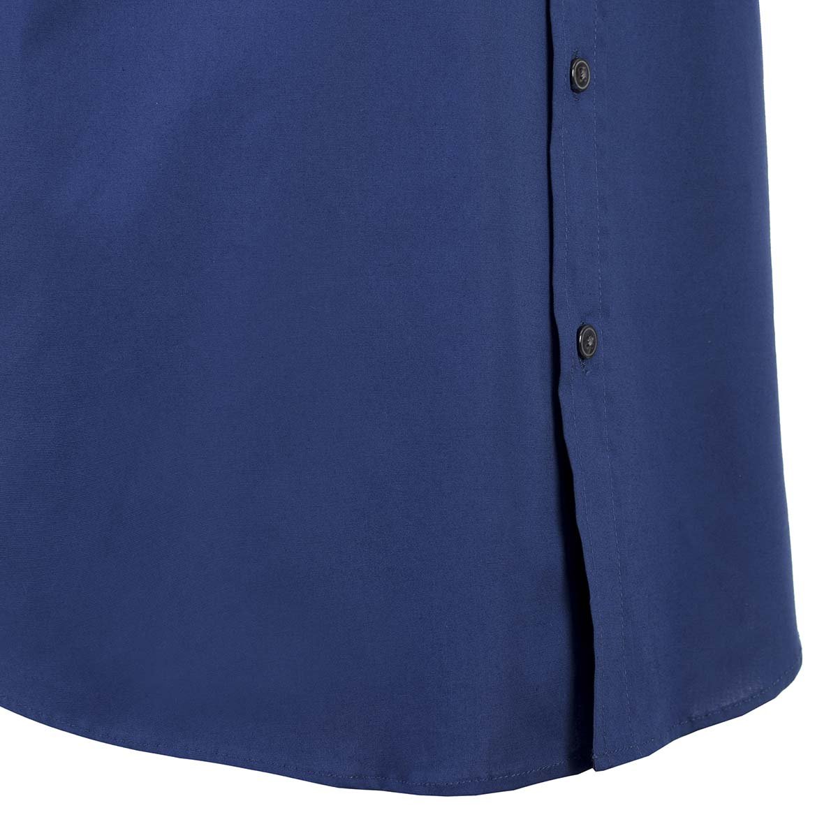 Camisa Manga Corta Lisa Azul Marino para Caballero Bruno Magnani
