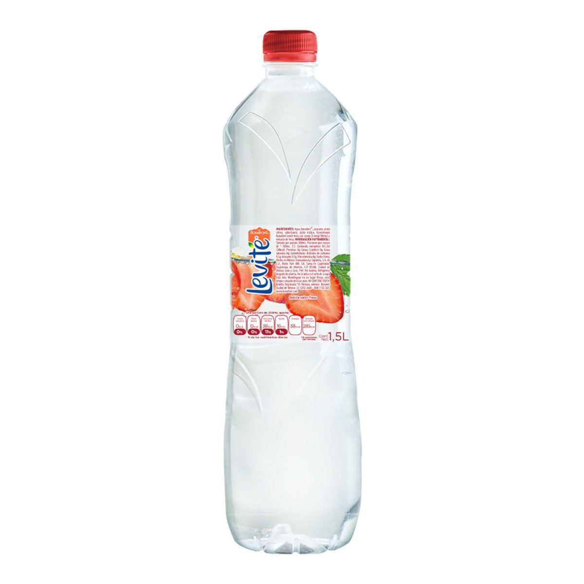 Agua Infusionada con Toque Sabor Fresa 1.5 L. Levité