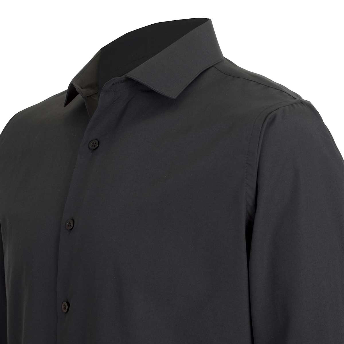 Camisa de Vestir Manga Larga Negra para Hombre Vasarelli