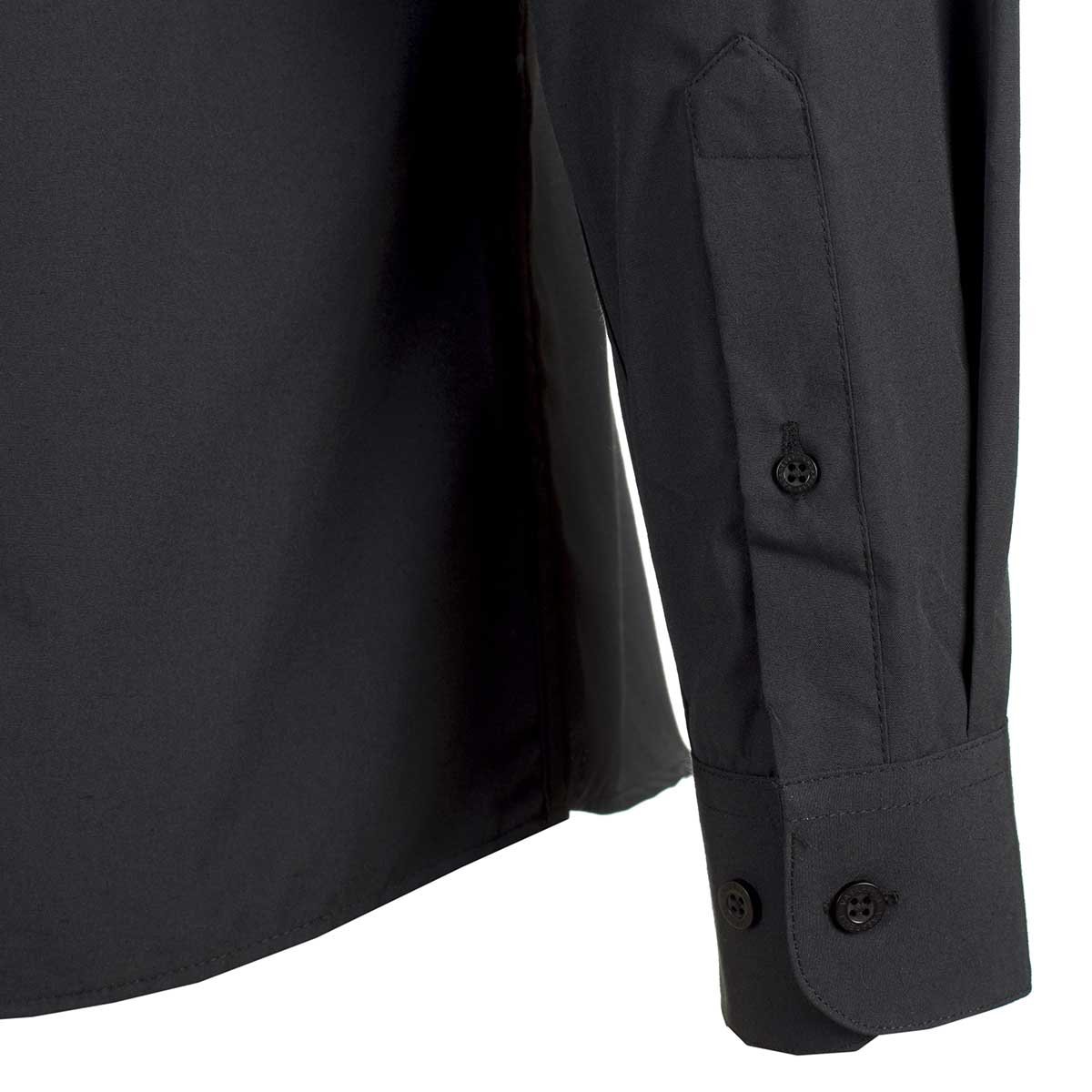 Camisa de Vestir Manga Larga Negra para Hombre Vasarelli