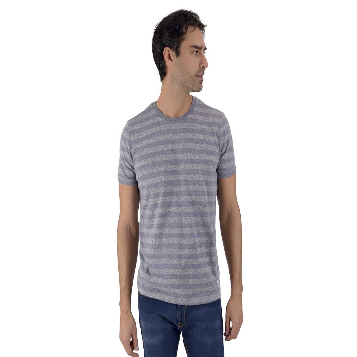 Playera Manga Corta Azul Combinado para Caballero Supply