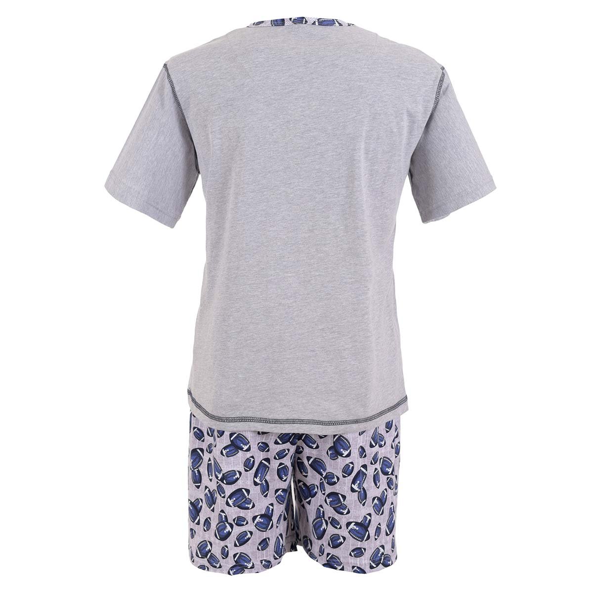 Pijama para Caballero Playera Manga Corta Gris Combinada con Short Star West