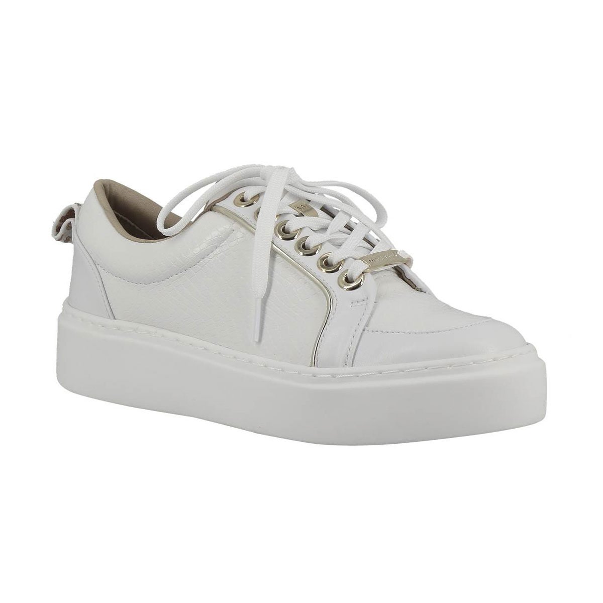 Tenis con Plataforma Y Material Sintético Color Blanco Westies