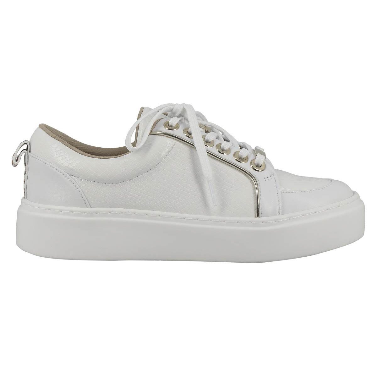 Tenis con Plataforma Y Material Sintético Color Blanco Westies