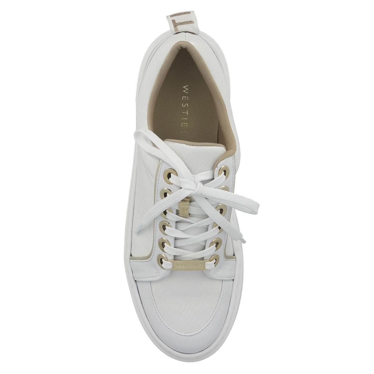 Tenis con Plataforma Y Material Sintético Color Blanco Westies