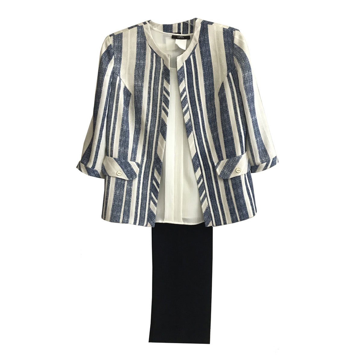 Conjunto Pantalón, Top Y Saco Diva