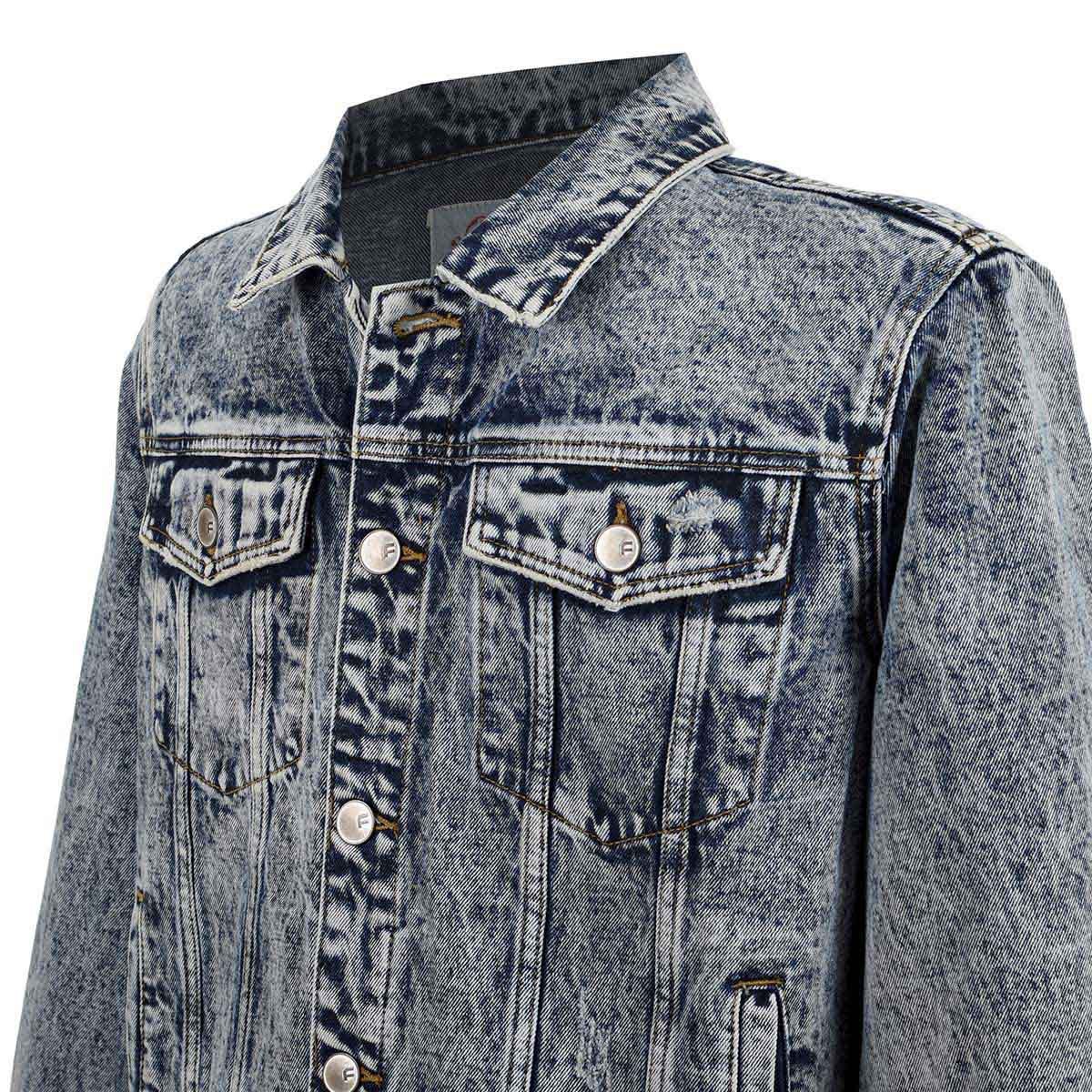 Chamarra Talla Plus de Mezclilla Fukka para Caballero