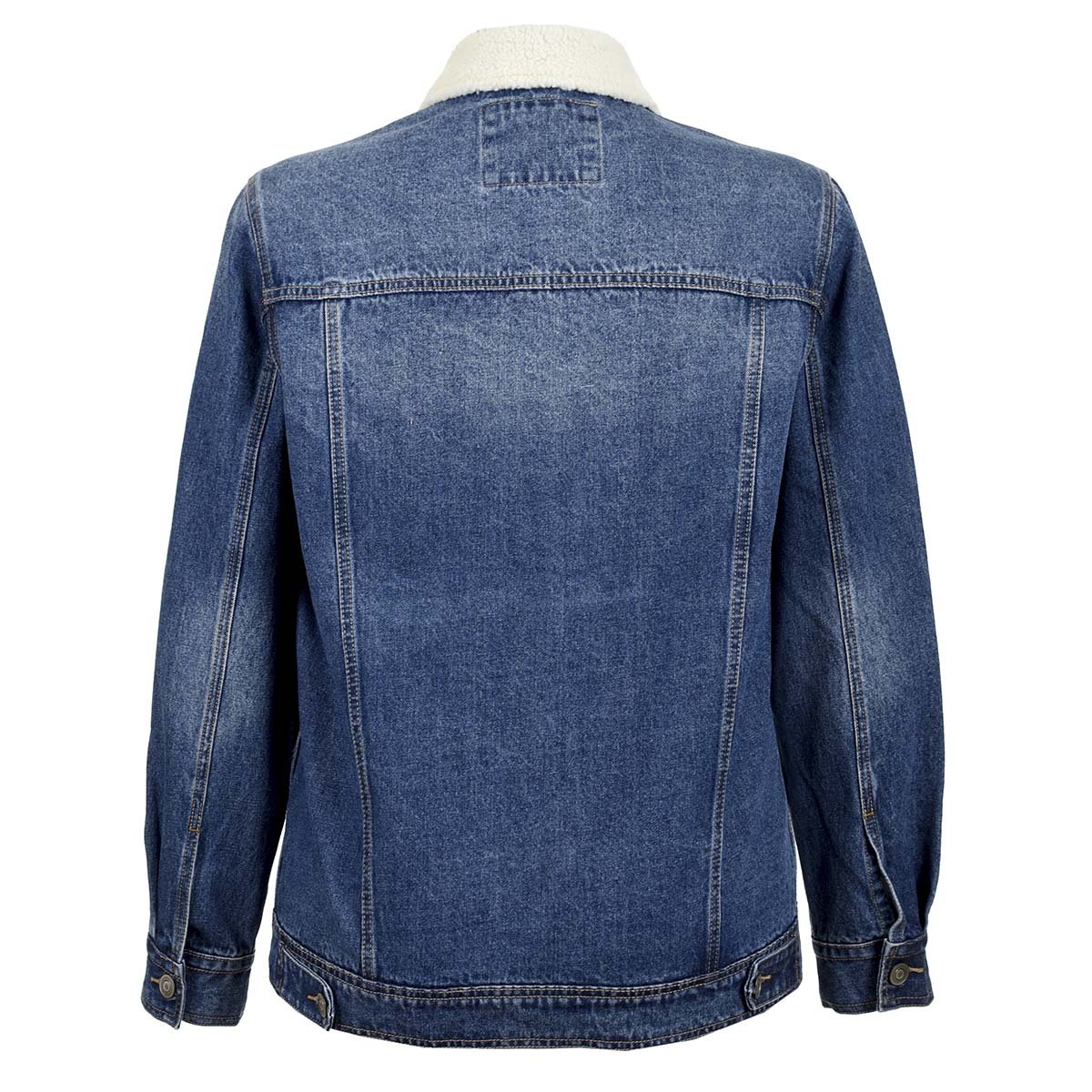 Chamarra Talla Plus de Mezclilla con Cuello Sherpa J. Opus para Caballero