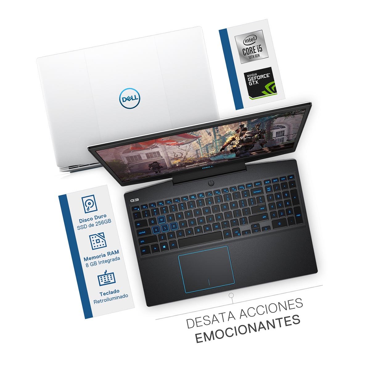 Laptop Blanca Dell Inspiron G3 15 3500