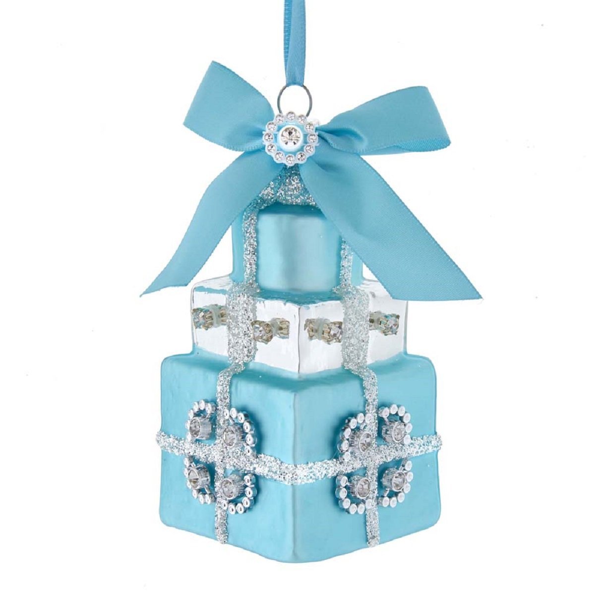 Colgante de Regalos Color Azul Tiffany de Cristal 14 Cm