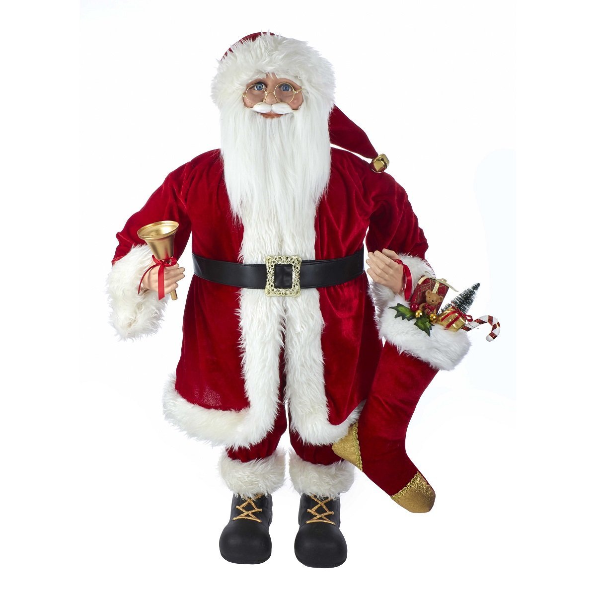 Santa Claus Rojo con Bota Kringles 90 Cm
