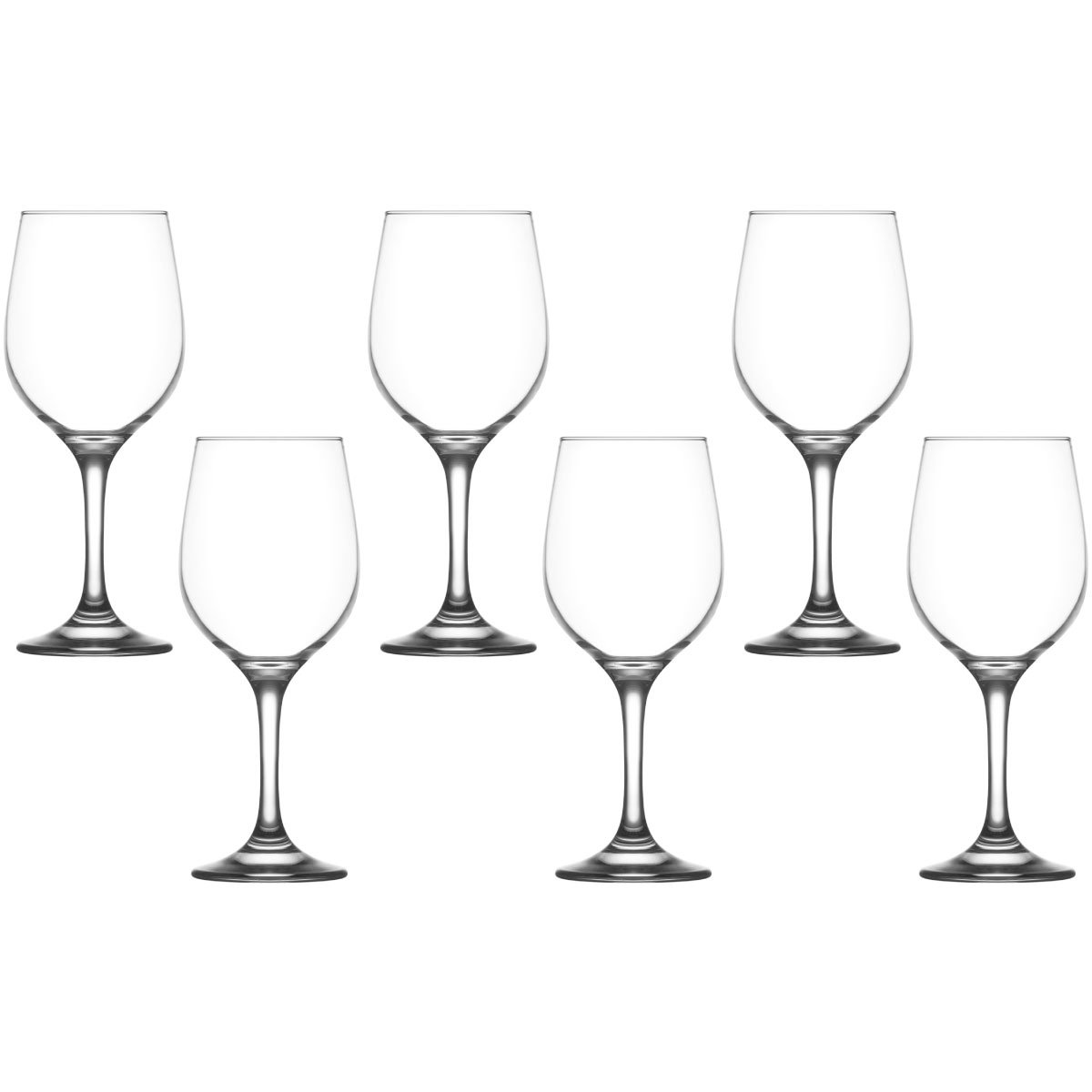 6 Copas para Vino de Vidrio Transparente 480Ml Lav