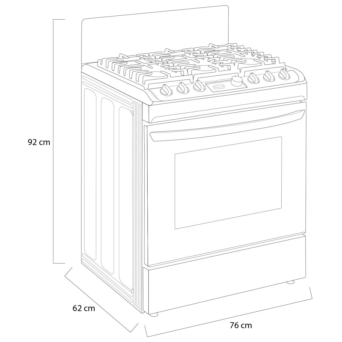 Estufa LG con Tecnología Easyclean 5.4 Pies Esmalte Negro y Acero  Rsg313C