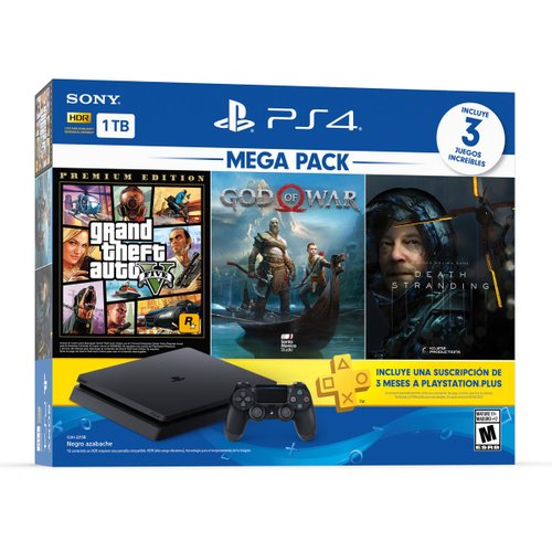Consola Ps4 Megapack Grand Theft Auto, God Of War y Death Stranding
