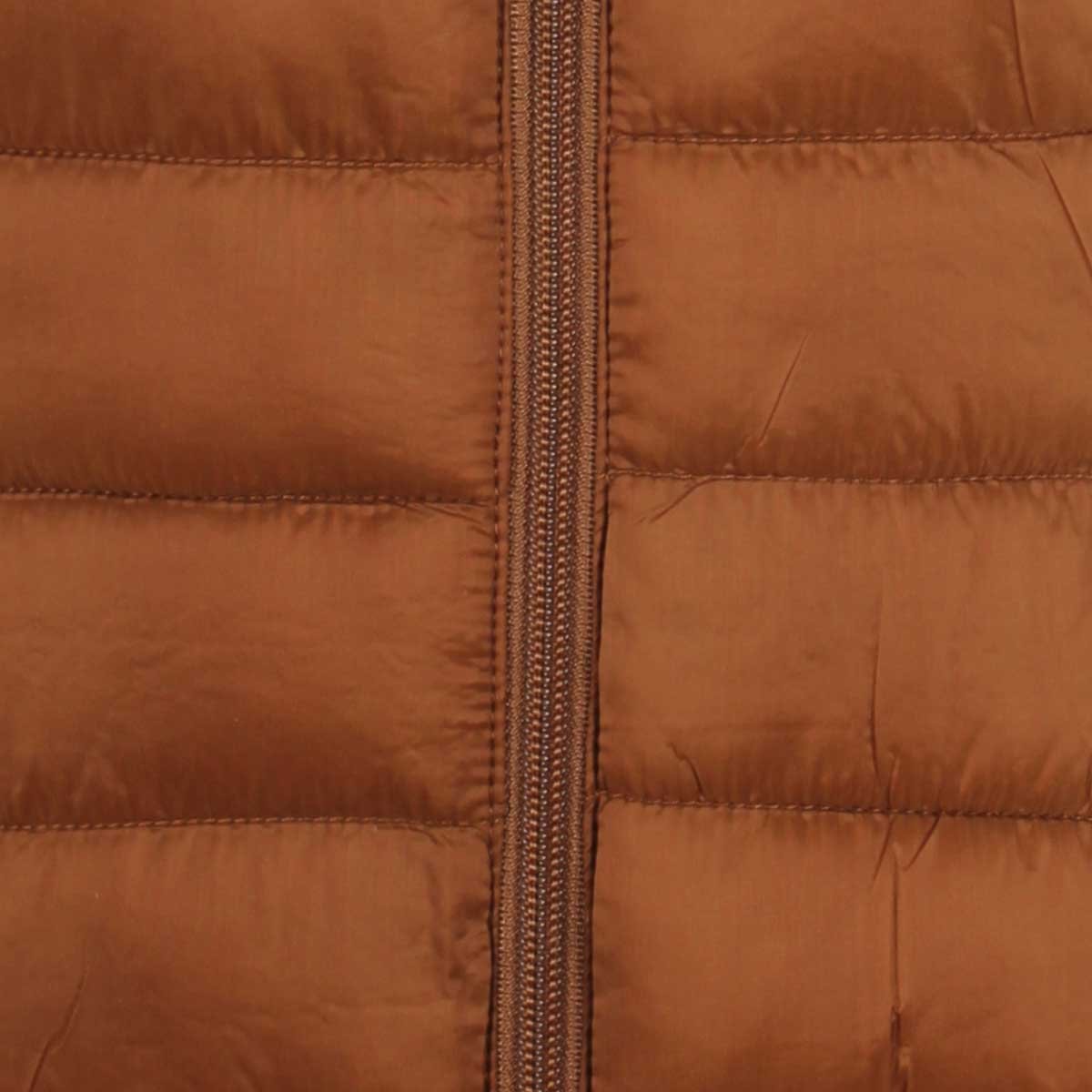 Chaleco Café Cuello Mao Diseño Liso City Femme