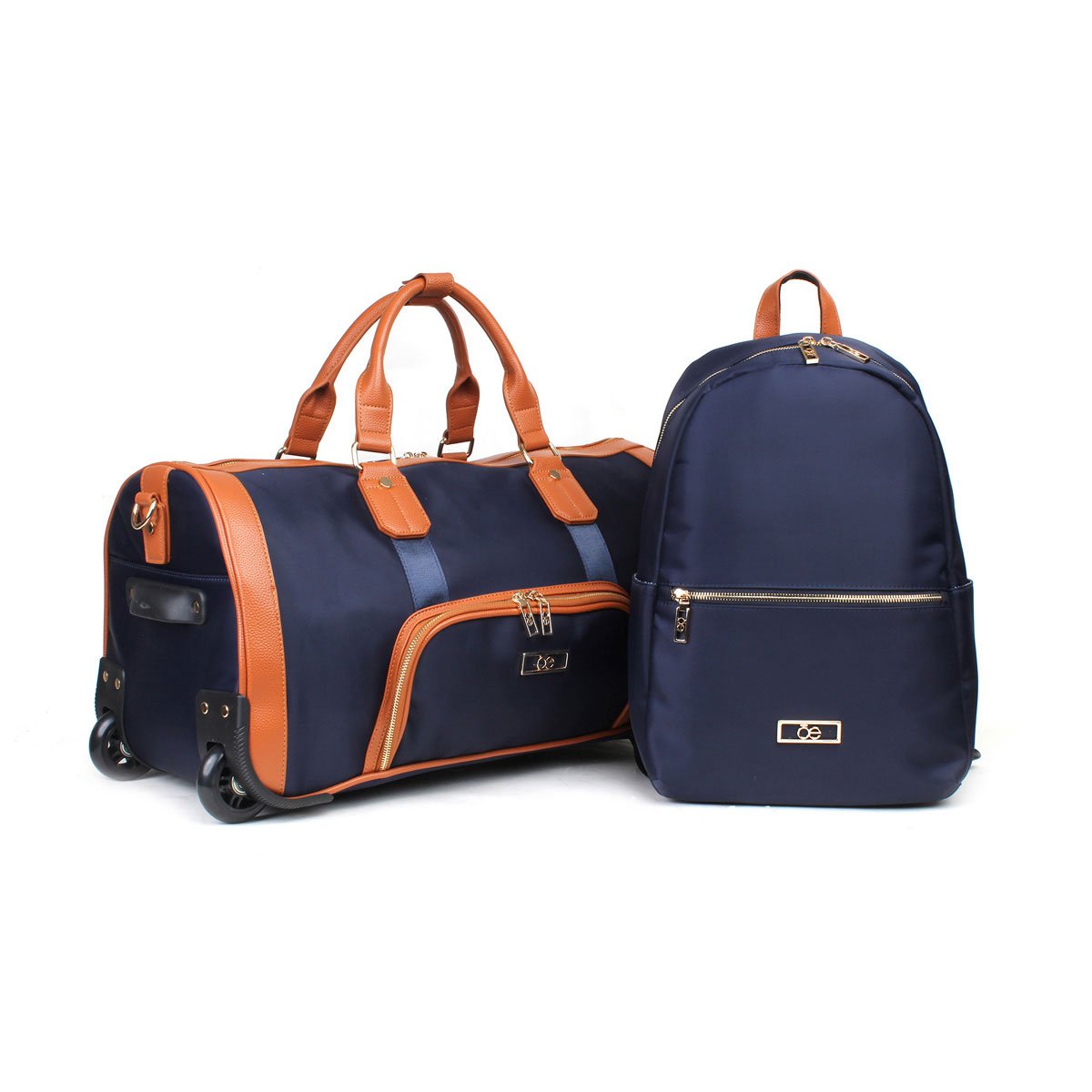 Set de Viaje Duffle Rod 16" Y Mochila Back Pack Marino Cloe