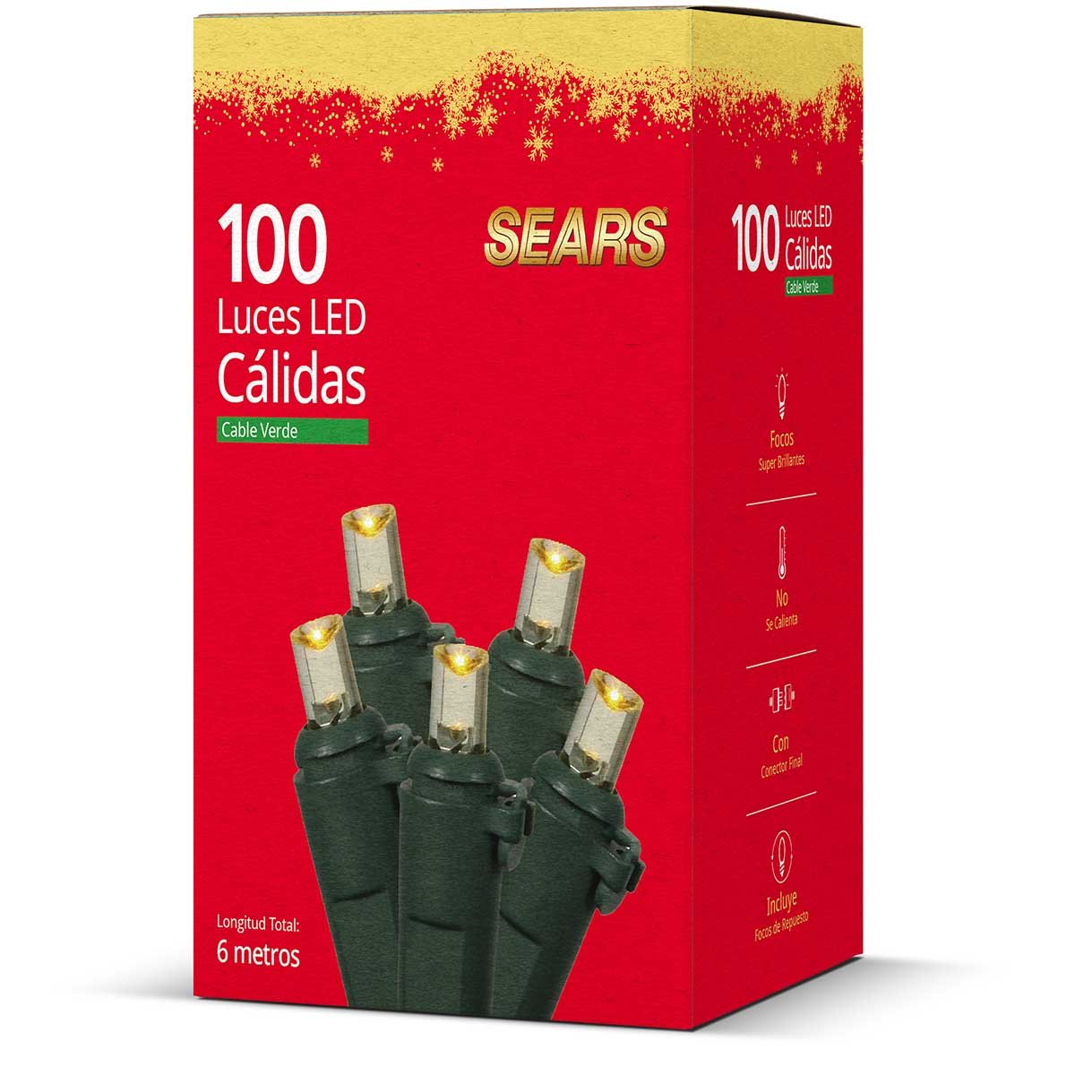 Serie Luz Led Calida 100 Focos Sears