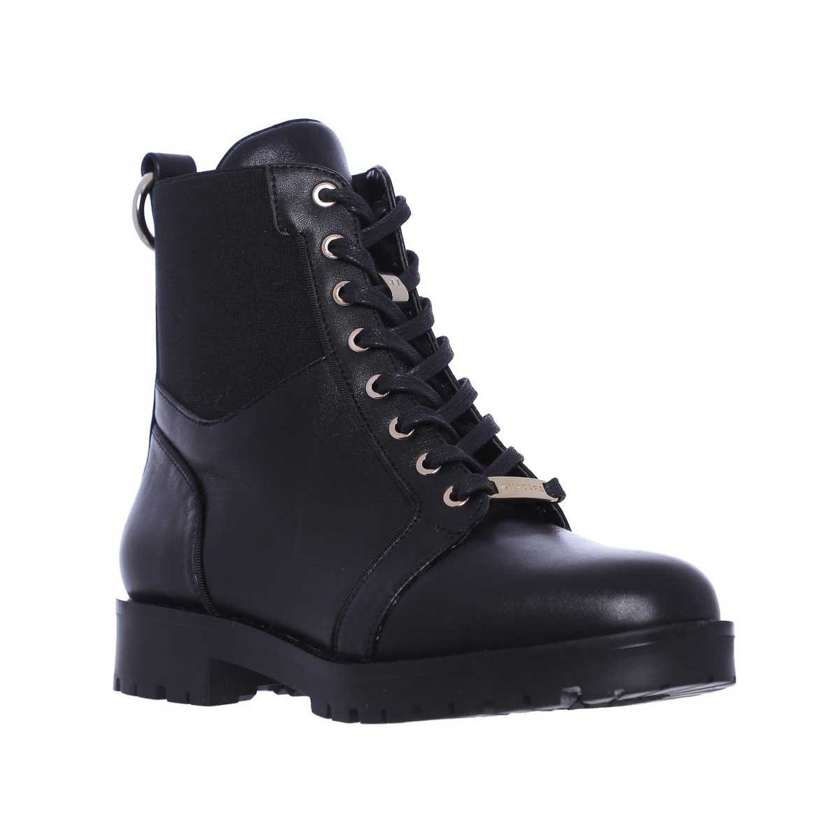 Bota Estilo Combat de Punta Redonda Color Negro Westies