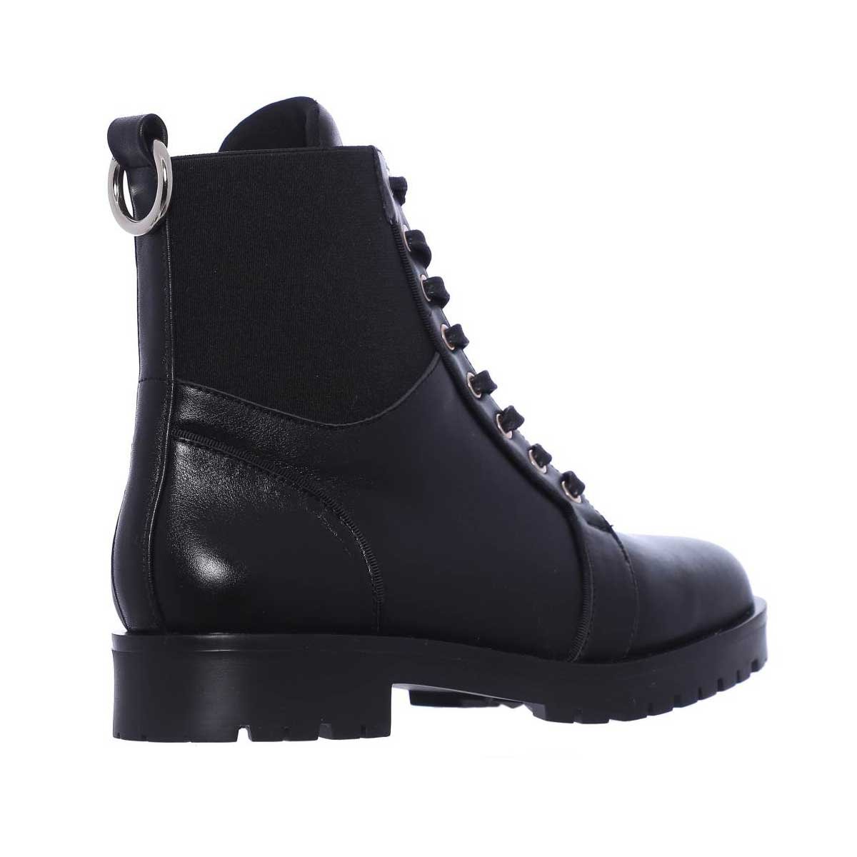 Bota Estilo Combat de Punta Redonda Color Negro Westies