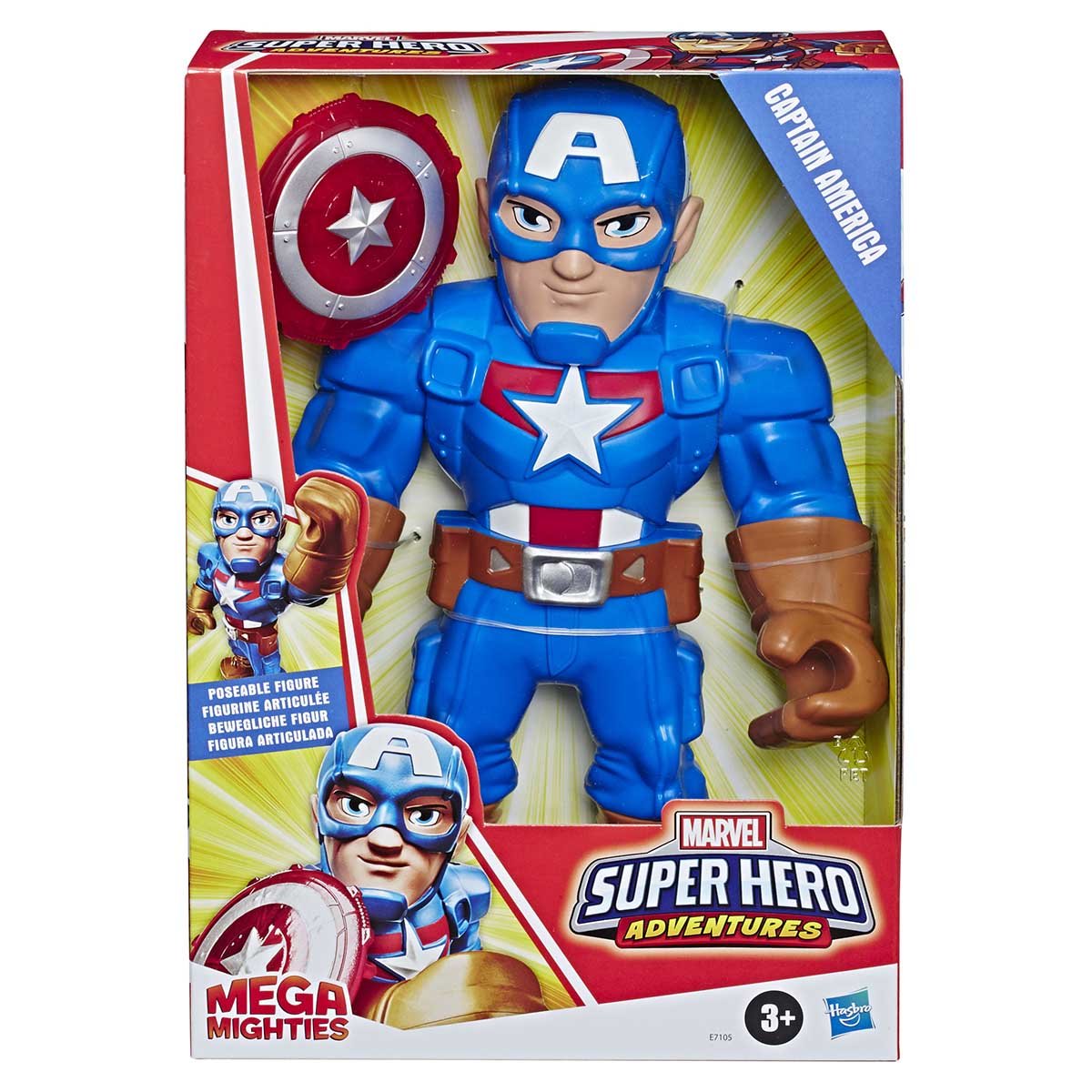 Mega Mighties Capitan America Playskool Marvel
