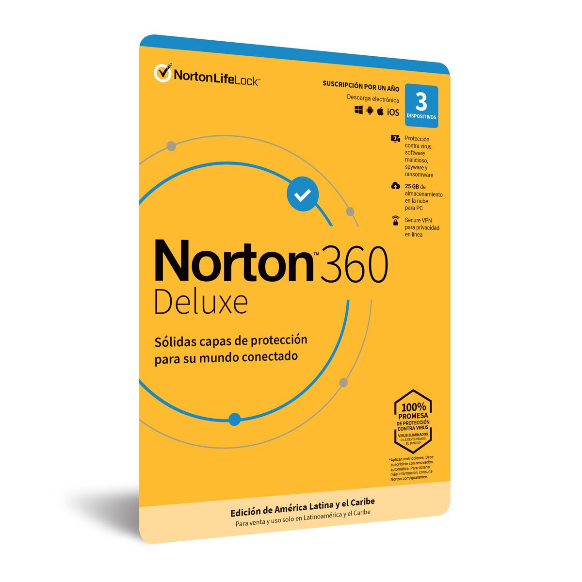 Norton 360 Deluxe 3 Dispositivos 1 Año