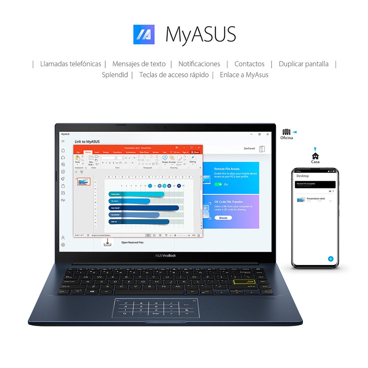 Laptop Vivobook 14" Asus X413Fa-Bv105T + 32 Optane Azul