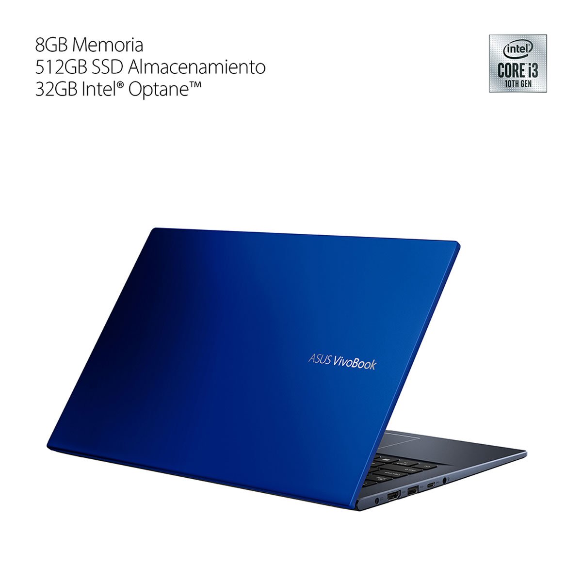 Laptop Vivobook 14" Asus X413Fa-Bv105T + 32 Optane Azul