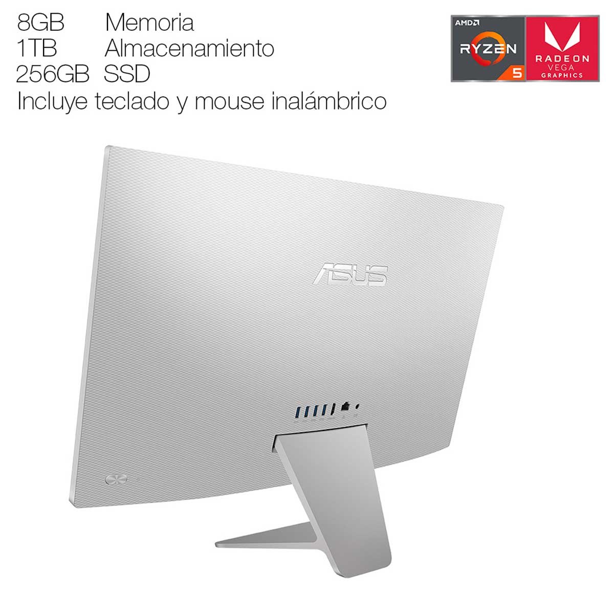 Desktop Asus Aio M241Dak-Wa050T R5 Plata