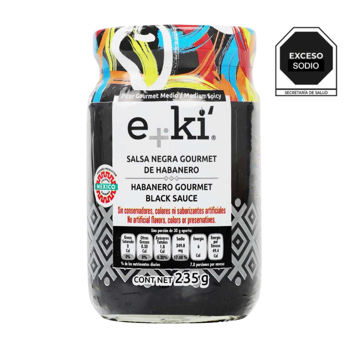 Salsa Negra Eki de Habanero Gourmet 235 Grs Habanero Eki