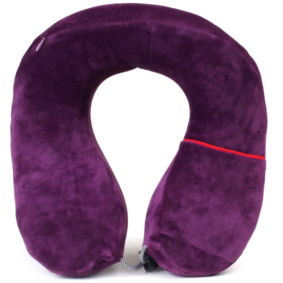 Almohada de Viaje Ergonómica con Antifaz Morado Cloe