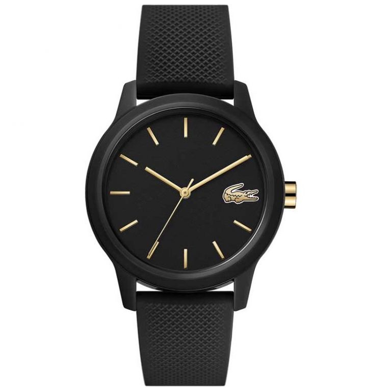 Reloj Lacoste Moda Negro y Dorado Para Dama