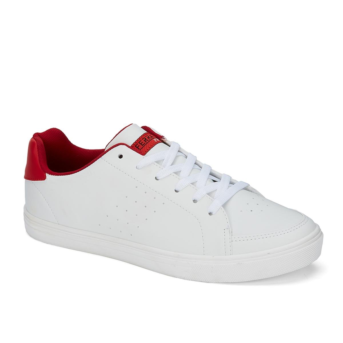 Tenis Sintético Blanco con Rojo para Hombre Ferrato
