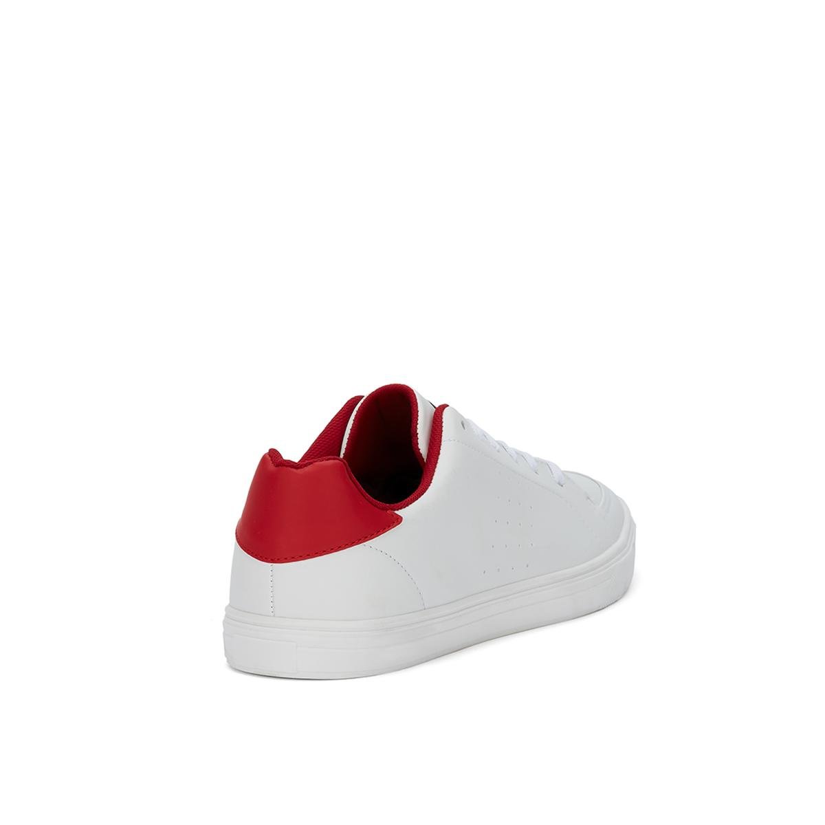 Tenis Sintético Blanco con Rojo para Hombre Ferrato