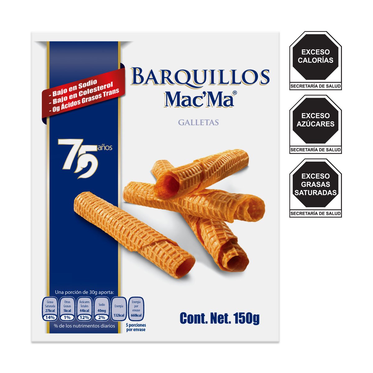 Galletas Crispy Waffer Roll 150 Gr Macma