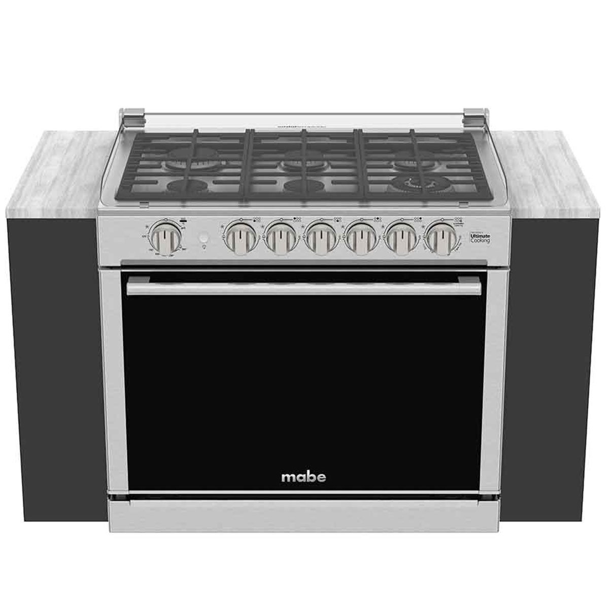 Combo Estufa Empotrable Xoc80802Ct0  de Acero Inoxidable con Campana Cm8041Si Mabe