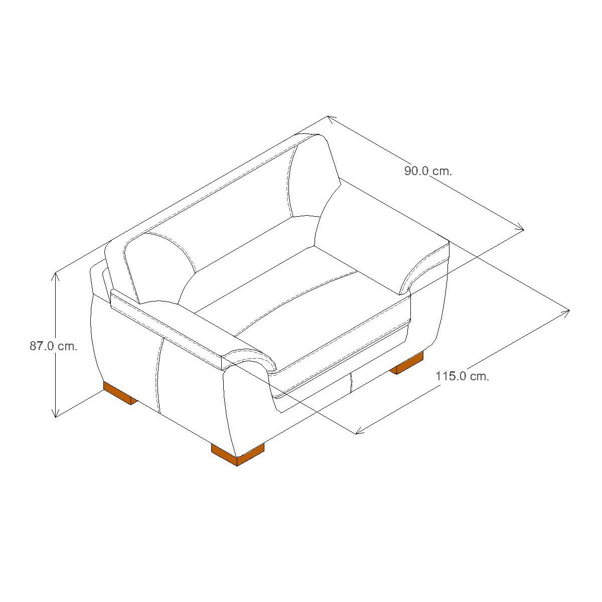 Sillón Piana Cobalto Boal