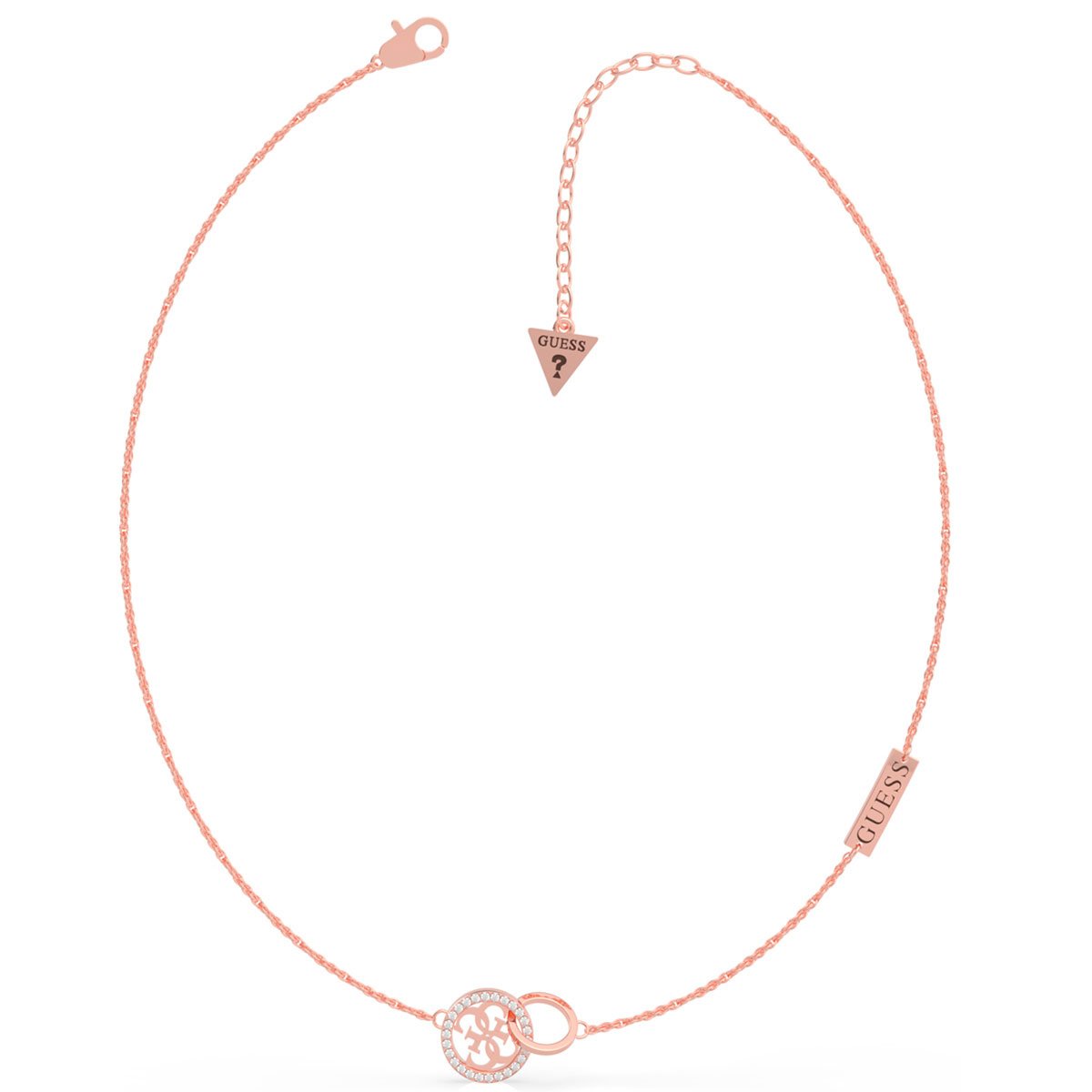 Collar Guess Equilibre, en Tono Oro Rosa