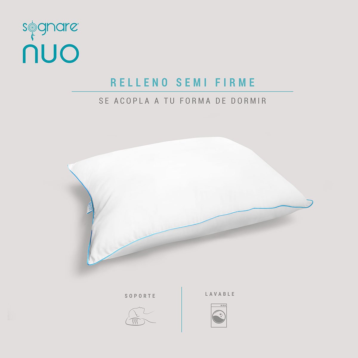 Almohada Sognare Nuo 4 Pack Estándar