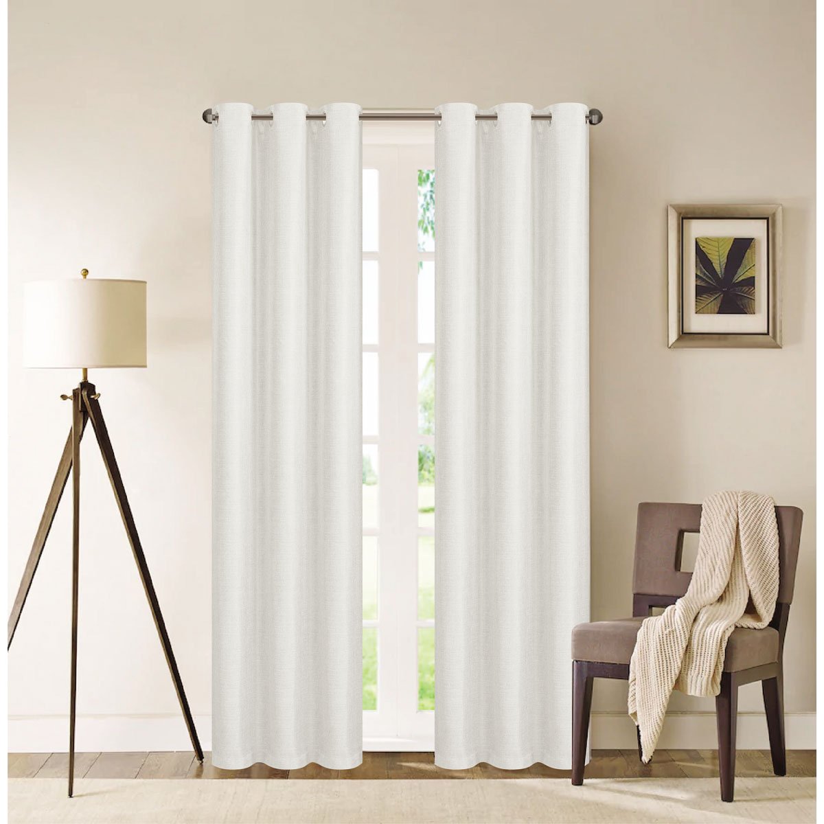 Cortina 2 Panels .95X2.10 Perris  Bo Ivory Chd Home Textile Llc