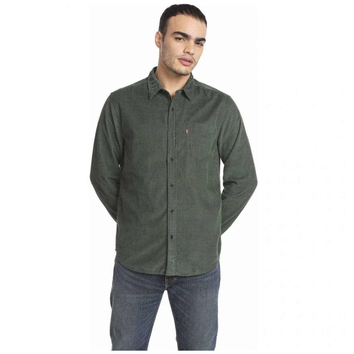 Camisa levis verde militar sale