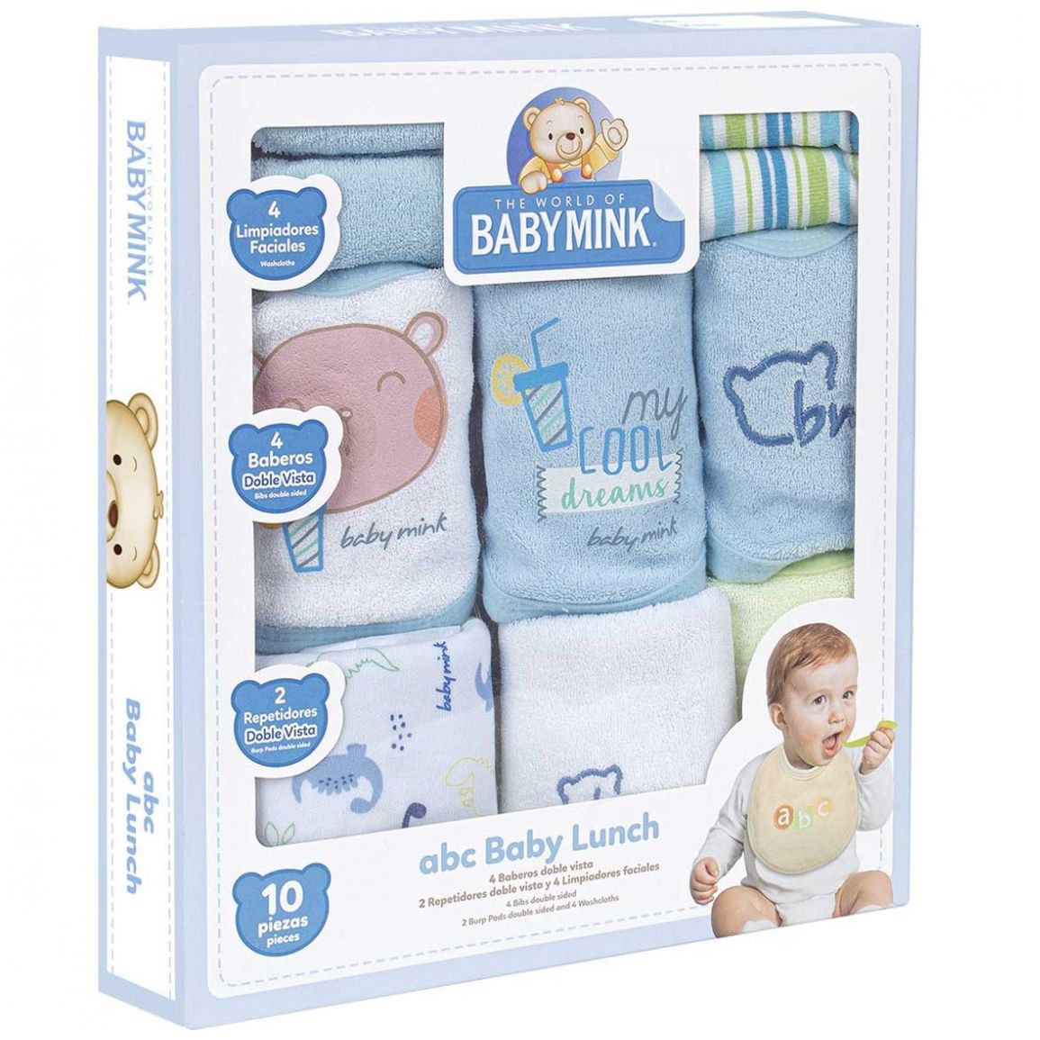 Set  de Baberos  Baby Lunh Baby Mink para Bebé