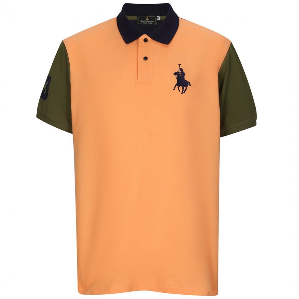 Playera Polo Naranja para Caballero Polo Club Modelo 20214-Bpmln