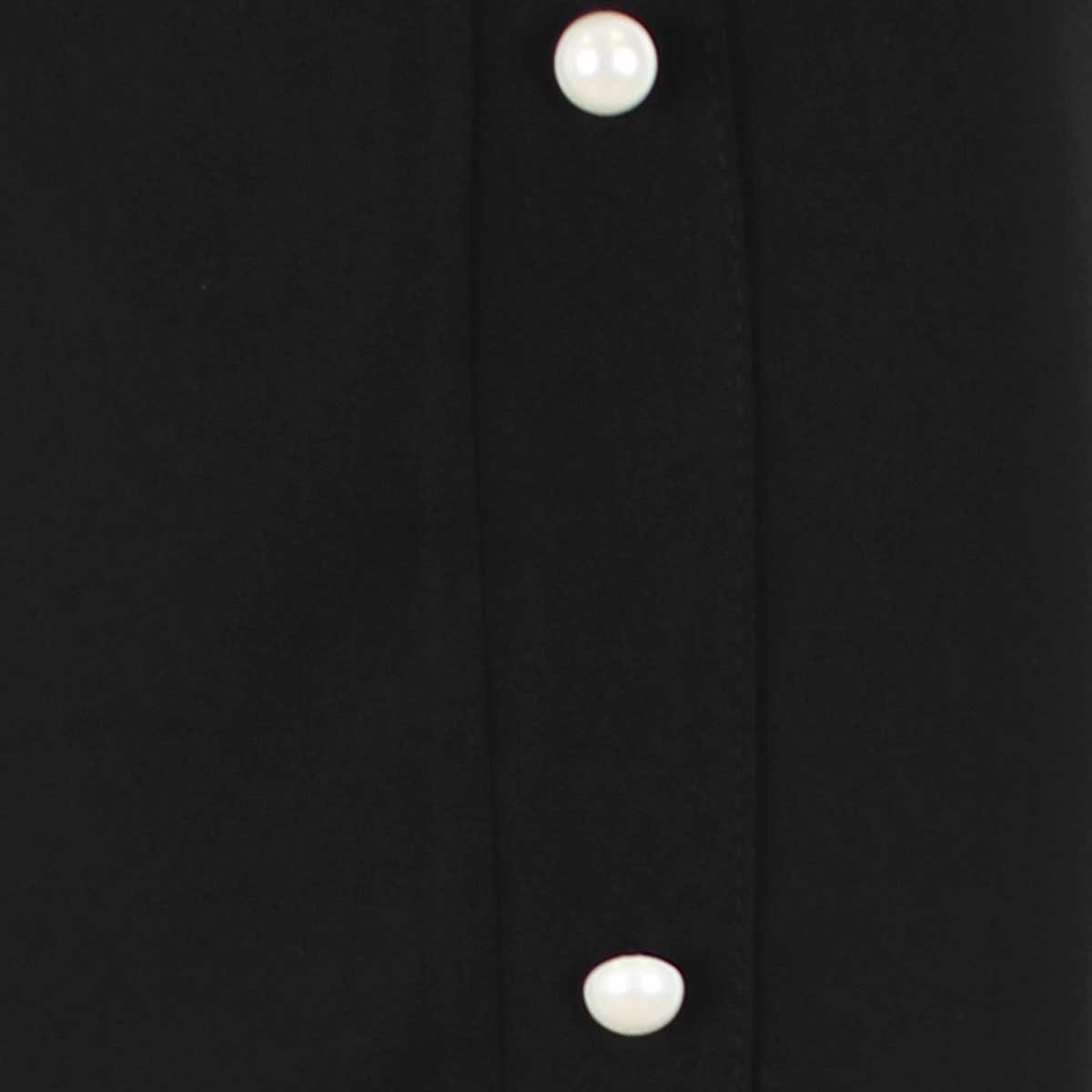 Pantalón Negro Corte Recto Diseño Liso Just By Basel