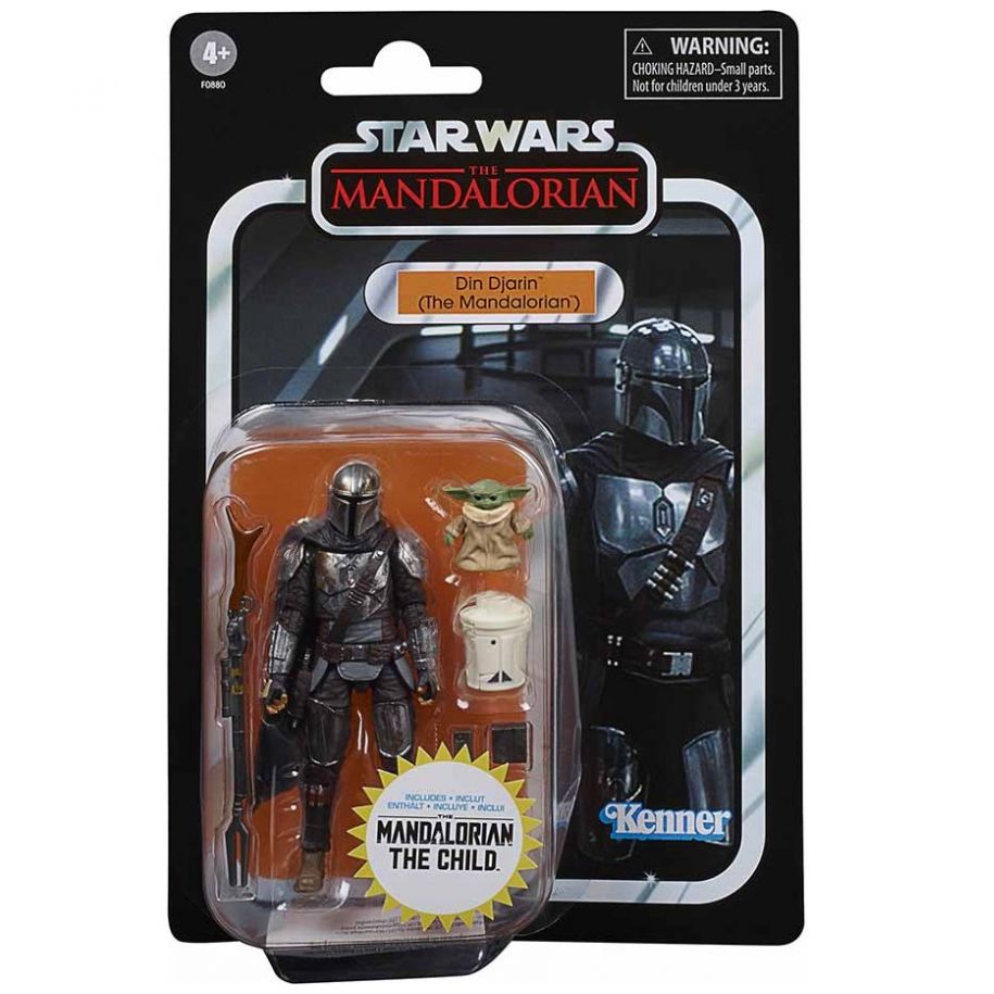 Figuras de Din Djarin (The Mandalorian) y The Child Star Wars la Colección Vintage