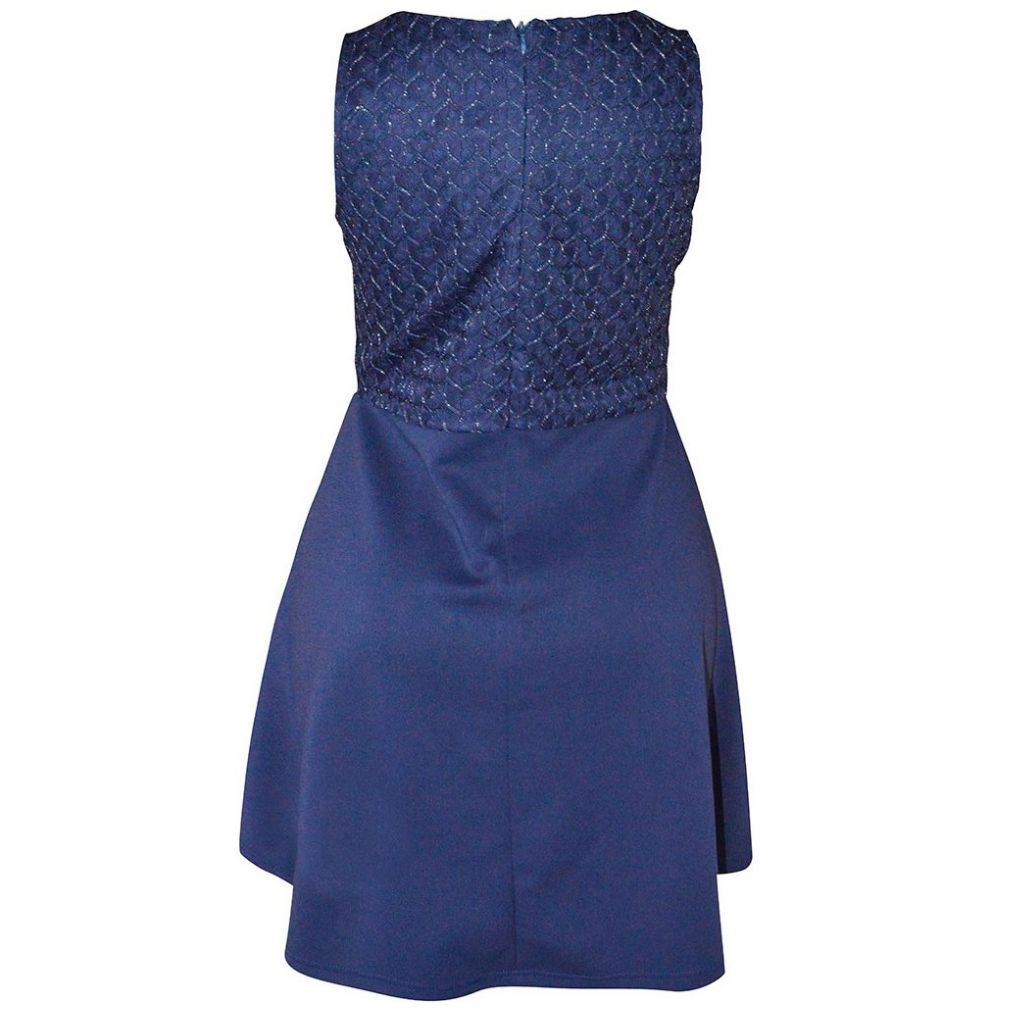 Vestido Corto Combinado con Lurex Zoara