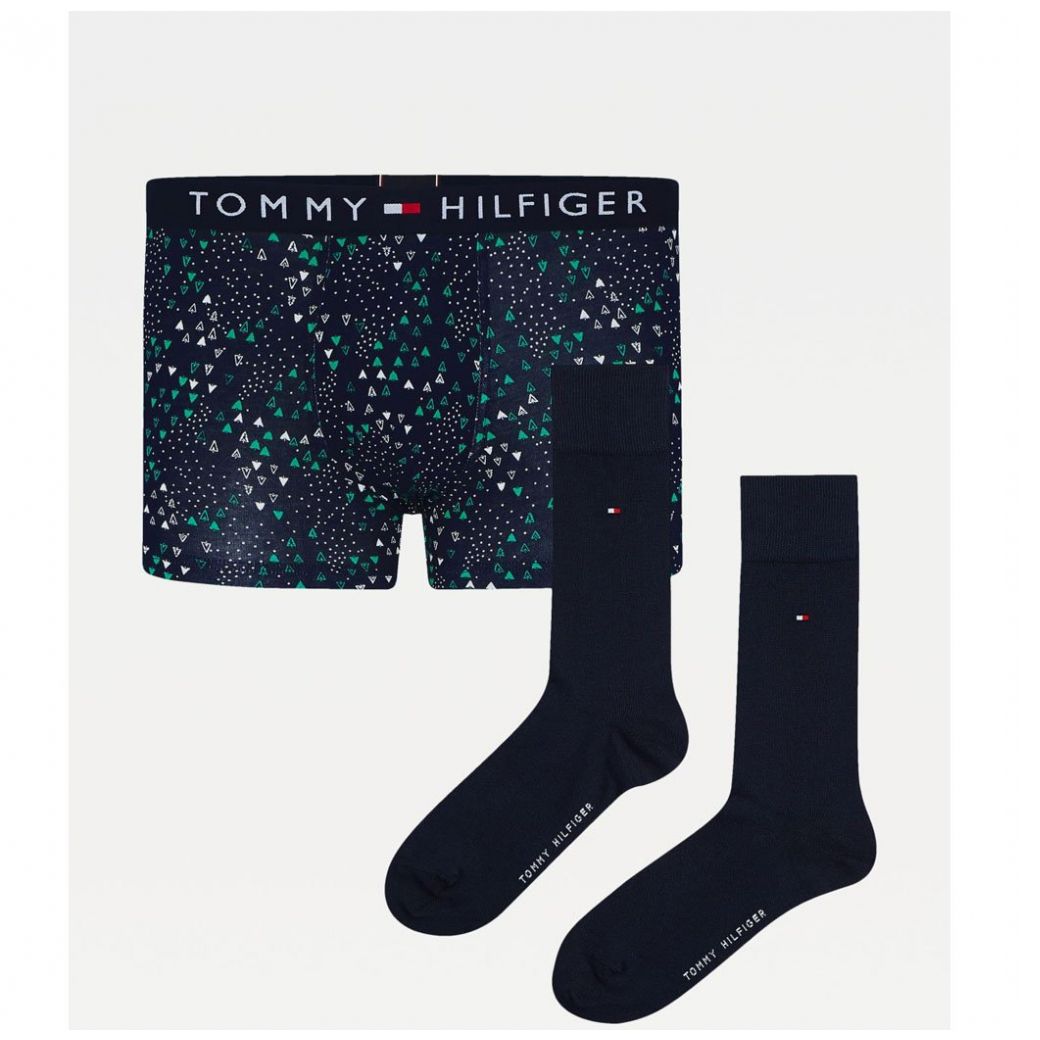 Set de Bóxer con Calcetines Azul para Caballero Tommy Hilfiger Modelo Um0Um01996-0St