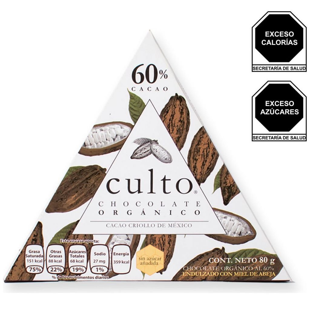 Chocolate Orgánico 60 Cacao Culto 80 Grs