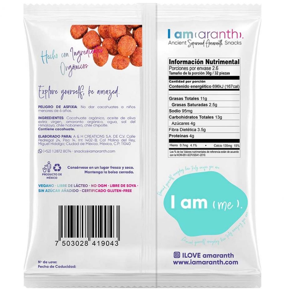 Cacahuate Cubierto de Amaranto Habanero I Am (Aranth)