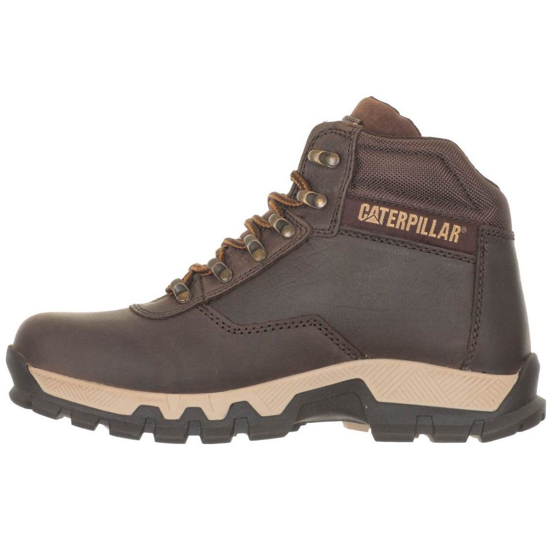 Bota Cat de Piel Café para Hombre