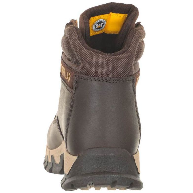 Bota Cat de Piel Café para Hombre